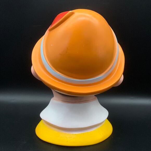 Vintage 1971 Walt Disney Pinocchio Head Bust Piggy Bank Play Pal Plastics Inc. - Picture 6 of 16